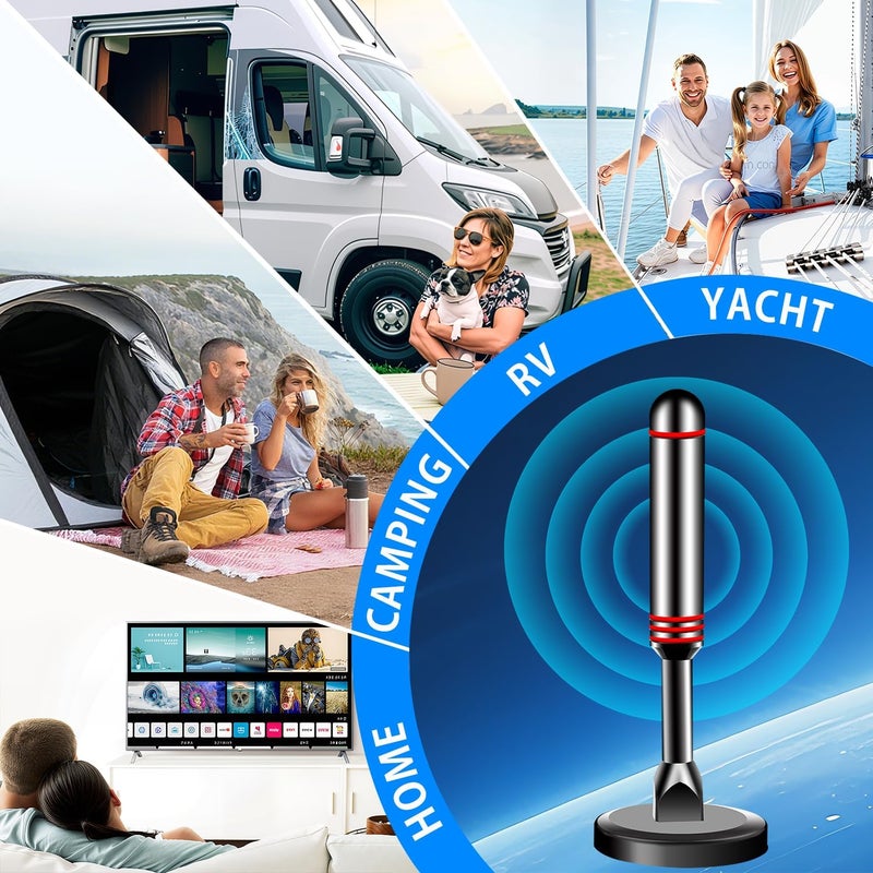 ATVFuture TV Antenna for Smart TV Indoor, 2026 Digital Indoor Antennas with Strong Magnetic Base, 360°&Long Range Reception TV Antenna for Local Channels, Easy Setup Digital HD Antenna for TV Without Cable - Image 5